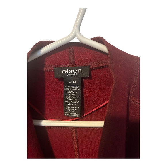Olsen Europe Red Wool Blazer - Picture 2 of 4